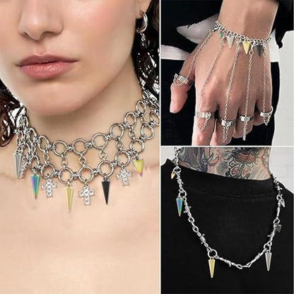 8-64Pcs Silver Goldern Color Heart Pendants Charms 10 Styles Heart Stainless Steel Metal Charms for Jewelry Making Crafting Necklaces Bracelets Earrings Keychains Birthday Gift - color: ConeC-40 pcs