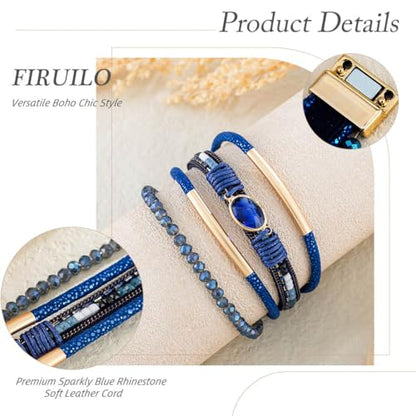 Charm Bracelet Silver Cartoon Friendship Bracelets Stainless Steel Adjustable Bangles for Women Blue - color: A-Blue