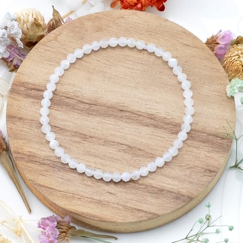 MASSIVE BEADS Natural Genuine Gemstone Beads Healing Crystal Chakra Reiki Jewelry Faceted Round Beads Bracelets 3mm - color: Blue Moonstone