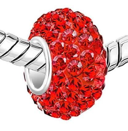 Adabele 1pc Solid 925 Sterling Silver Jan-Dec Birthstone Bead Charm - color: July