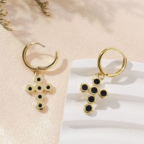LOVECOM 925 Sterling Silver Heart Dangle Earrings for Women 14K Gold Plated Dainty CZ Love Hearts Charm Huggie Hoop Earrings to Daughter Birthday Wedding Graduation Gifts Jewelry Gifts - color: Style 3-Silver