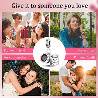 MULA 925 Sterling Silver Charms for Bracelets and Necklace Family Pendants | Airplane Travel Dangle Beads Family Tree Jewelry Charms for Women - color: Book and Coffee Cup Charm