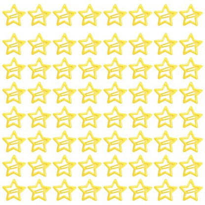 64 Pcs Metal Snap Hair Clips for Women,Small Snap Barrettes for Women Girls Thick Fine Hair (Yellow) - color: Yellow