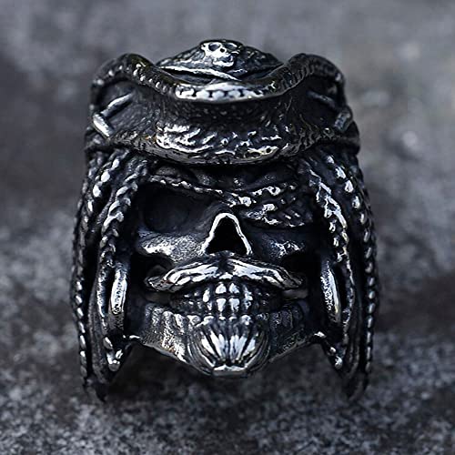 2023 Skull Ring Cool Evil Death Punk Rock Stainless Steel Rings Aly Style Jewelry - style: R127