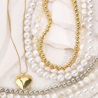 Gold Stack Necklace Chunky Necklaces for Women Trendy Coin Pendant Long Necklaces Western Jewelry for Women Cowgirl Cowboy Chic Country Outfit Boho Accessories Birthday Jewelry Gifts - color: G Gold Heart Necklace