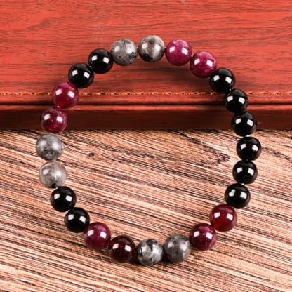 Women’s Crystal Beaded Bracelet, Emotional Balance & Calm Jewelry, Natural Stone Stretch Bracelet, Boho Style Everyday Wear, Meaningful Gift for Women