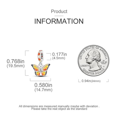 925 Sterling Silver Charms for Bracelets and Necklaces Beads Jewelry Charms for Women - color: Magical Butterfly Charm