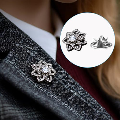 50 Pairs Premium Butterfly Clutch Pin Backs with 8mm Length 10mm Width Blank Pins for DIY Enamel Pins, Jewelry Craft Gifts, or Tie Tack Keeper Replacements (Silver) - color: Silver