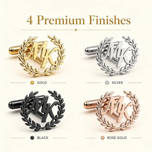 Custom Name Cufflinks for Men, Personalized Cuff Links with Raised Script Monogram, Wedding Cufflinks for Groom Groomsmen Best Man Father of Bride Husband Dad Anniversary Birthday Gifts - color: BB