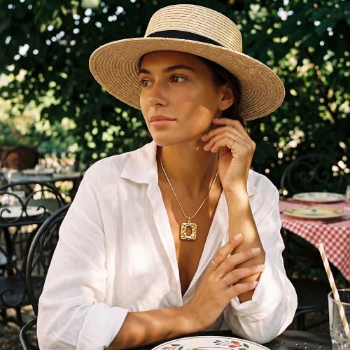 Boho Chunky Gold Statement Necklaces for Women Beach Jewelry Gifts | Versatile Everyday Wear, Pairs with Any Outfit, Ideal Gift for Any Occasion, Easy to Layer, Lightweight, Hypoallergenic - style: Hammered-Gold-C