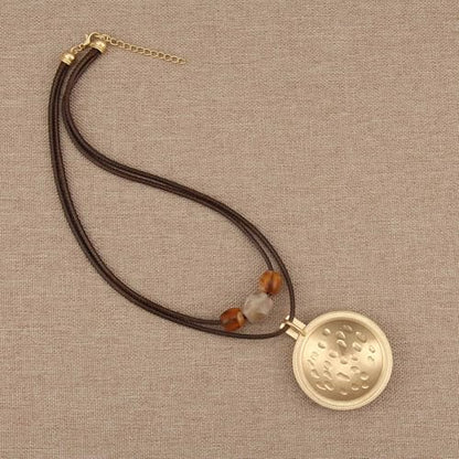 Chunky Pendant Necklace for Women Vintage Boho Necklaces Choker Layered Statement Necklaces Bohemian Jewlery Gifts - style: Boho Vintage Necklace