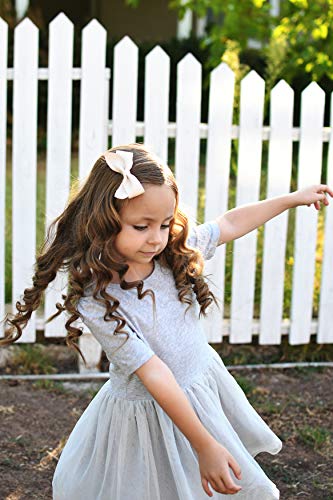 California Tot Girl's Mixed Bow Clips Fully Lined Strong Grip Non Slip for Fine Hair (Mia Set of 4) - color: Mia Set of 4