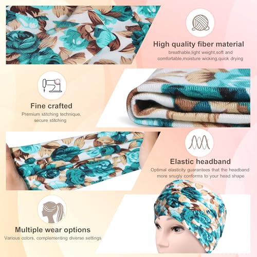 DiyJibb Boho Headbands for Women, 7PCS Fashion Wide Hair Bands for Summer Vacation & Music Festival - color: Black01