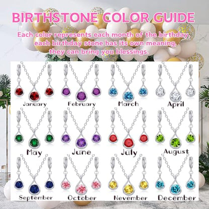 IFKM Silver Jewelry Sets For Women Rhinestone Pearl Crystal CZ Choker Necklace Earrings Bracelets Set For Bridal Bridesmaid Accessories Wedding Prom Anniversary Birthday Gifts - color: Wine Red