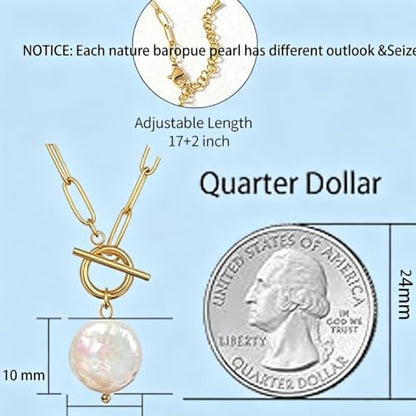 Teardrop CZ Pendant Paperclip Chain Necklace 18K Plated Paperclip Toggle Necklace Jewelry Birthstone Gift for Women - color: Style-2