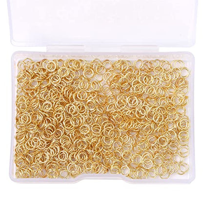 BEADIA 14K Gold Plated Jump Rings Non Tarnish 4mm 900pcs for Jewelry Making Findings - color: 14K Gold, size: 0.5x4mm
