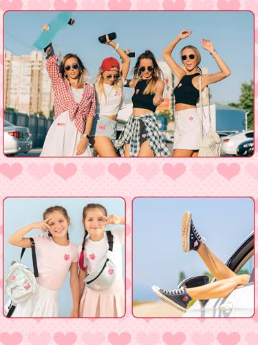 JUNEBRUSHS 28pcs Girl Pink Power Brooch Pins Pink Ribbon Lapel Pins for Women Girl Power Clothes Preppy Decorations Accessories - style: Pink Power Style
