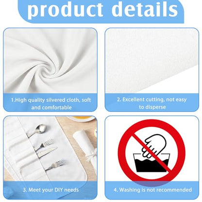Jecery 1.1 Yard Anti Tarnish Silver Cloth by the Yard, Luxury Jewelry Silver Polishing Storage Protect Cloths for Silverware Flatware Silversmith Polishing (Light Beige) - color: Light Beige