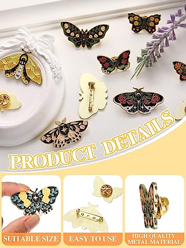 Janinka 10 Pcs Butterfly Enamel Pins Set Cute Spring Badge Back to School Lapel Brooches for Women Backpack Jewelry Gift - style: Cool Style
