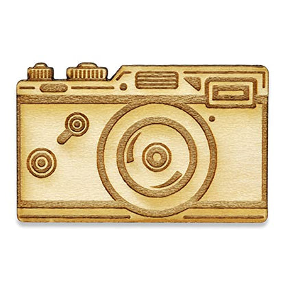 PinMart's Trendy Wood Pins - style: Classic Camera