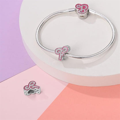 925 Sterling Silver Letter Charms Fits Pandora Bracelets Alphabet AZ Bead Charm for Bracelets Necklace with 5A Cubic Zirconia for Women Birthday Ceremony DIY Jewelry Gift - style: F