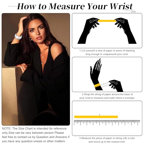 YMBYCM Gold Chunky Bangle Bracelets for Women | Trendy Wide Chunky Cuff Bracelets Wrap Bracelet Fashion Jewelry Accessories - color: C-G3