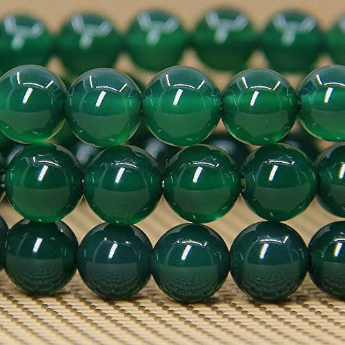 Angelstones Gemstones 8mm Round Beads Healing Crystal Bracelet for women | Natural Gemstone, Handmade Gifts for Women, Healing Crystal Round Beaded Stretch Bracelets, Unisex Jewelry for Women and Men - color: Green Agate
