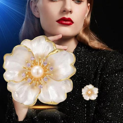 SYWDUDUCLT Fashion Elegant Brooches for Women Brooch, Suitable For Party And Daily Wear On Many Occasions - style: Camellia-L