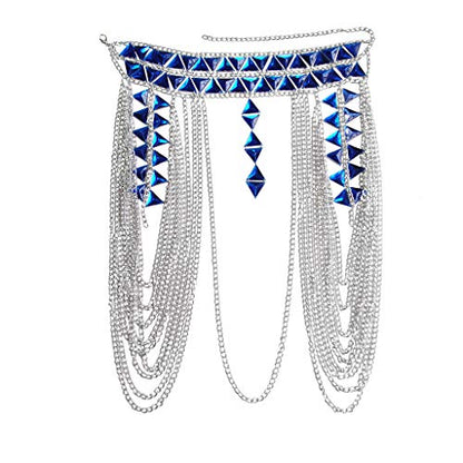 Women's Sexy Suit Body Chain - color: F-Silvery Colour