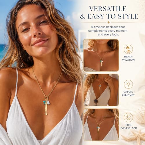 YUJIE Dainty Fish Pendant Necklace for Women 14k Gold Plated Ocean Fish Charm Necklace Summer - color: sardine