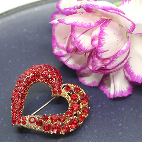 Brooch Pins for Women Girls Fashion Flower Crystal Rhinestone Pearl Jewelry - color: Color 1