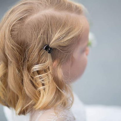 YOHAMA 36 Pcs Durable Mini Hair Claw Clips, Great for Design Kids and Adult Hairstyles, Decroation Buns, Pining Bangs, Strong Grip, Multifunction Clamp Clips.(3 Colors) - color: Black+Clear+Brown