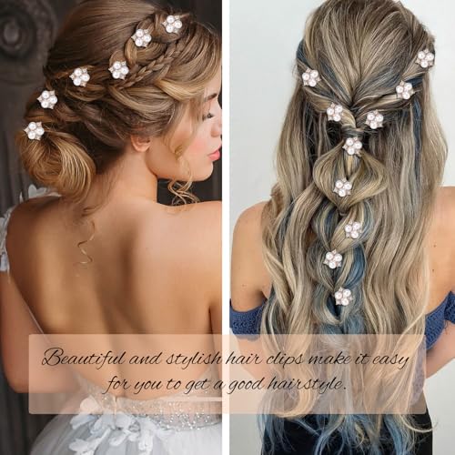 YISSION 20 Pcs Mini Rose Gold Pearl Hair Clips for Girls & Women - Cute & Elegant Wedding Bridal Hair Accessories - color: Rose Gold