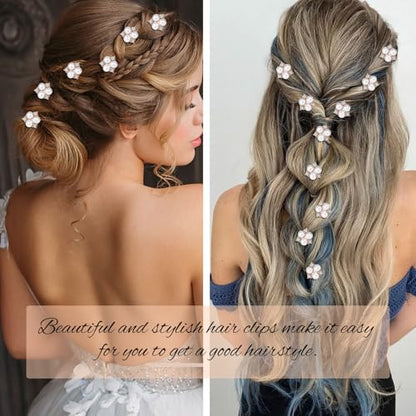 YISSION 20 Pcs Mini Rose Gold Pearl Hair Clips for Girls & Women - Cute & Elegant Wedding Bridal Hair Accessories - color: Rose Gold