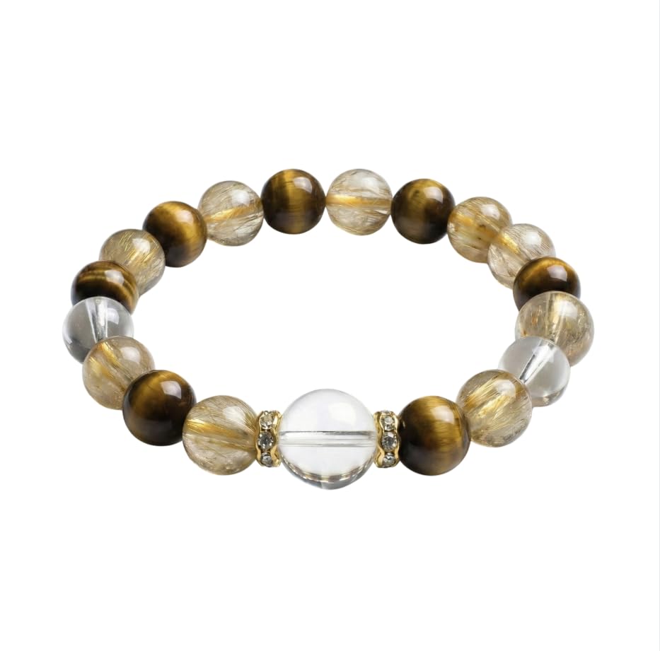 ZestBeads 10mm Natural Gemstone Bracelet for Women, Premium Crystal Beaded Energy Jewelry for Mindfulness & Meditation, Gift Ready Sustainable Cork Packaging - style: Luminous Dawn