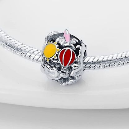 LIGHTDOG 925 Sterling Silver Charms for Bracelets Necklaces Dangle Pendants Beads Charms Fits Pandora Charms Bracelets Jewelry Holidays Gift for Women - style: Fantasy Journey Flying Rainbow Sky Charm