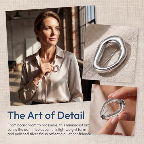 Brooches and Pins for Women Men Irregular Organic Geometric Brooch Set Minimalist Metal Brooch Pins for Suits Dresses Scarves Shawls Fashion Jewelry Gifts