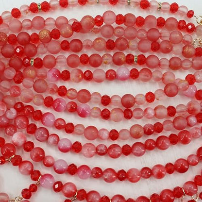 Red Beaded Bra, Body Chain Jewelry, Festival/Burlesque Costume