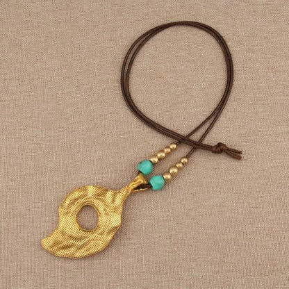 Boho Necklaces for Women Chunky Circle Necklace Bohemian Necklaces | Chunky Boho Necklace for Women Layered Boho Circle Leather Choker Necklace Long Vintage Necklaces Bohemian Jewlery Gifts - style: Boho Necklaces Women Trendy