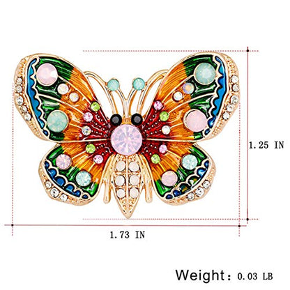 seven wolves Brooches for Women Austria Crystal Brooch Pins Rhinestones Brooches Daily Wearing Breastpin with Boxes - color: Multicolor 2