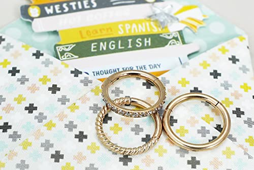 16G 18G 6mm 8mm 10mm Hinged Clicker Segment CZ Twisted Clicker Nose Rings Hoop Helix Cartilage Daith Tragus Sleeper Earrings Body Piercing for Women Men - style: 16G - 10mm - 3Pcs Rose Gold