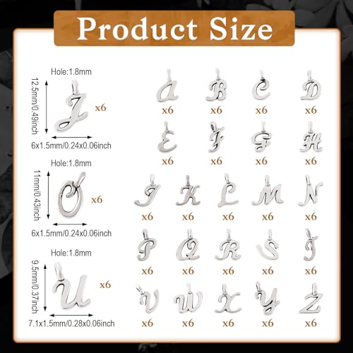 Craftdady Letter Charms Capital Pendants Mixed A-Z Initial Letter Number Charms DIY Bracelet Necklace Pendants for Jewelry Making, Gold, Antique Silver, Platinum - color: Antique Silver