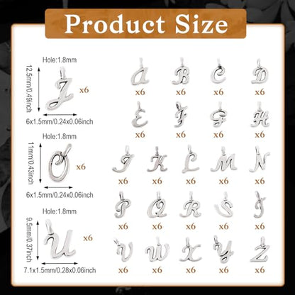 Craftdady Letter Charms Capital Pendants Mixed A-Z Initial Letter Number Charms DIY Bracelet Necklace Pendants for Jewelry Making, Gold, Antique Silver, Platinum - color: Antique Silver
