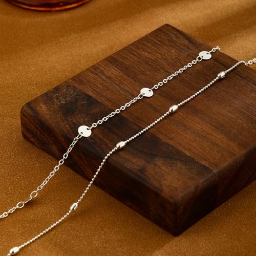 2PCS Gold Silver Waist Chain Adjustable Layered Belly Chain Body Chain Jewelry for Women Sexy Bikini Beach Boho Pearl Beaded Cuban Satellite Waist Chains - style: 2PCS-SL-O-chain+Bead