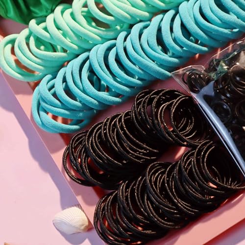 YANRONG Women's Hair Accessories Set: 755PCS Seamless Ponytail Holders, Variety Scrunchies, Bands and Ties for Thick and Curly Hair (Green) - color: 755PCS (green)