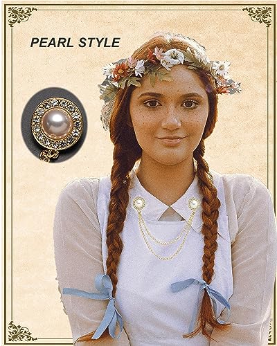 6 Pcs Antique Sweater Shawl Clip Chain Renaissance Style Rose Bowknot Brooch Flowers Wings Heart Cardigan Pin Gold sliver For Woman Men - style: D:6Pcs(Cubic Zirconia)