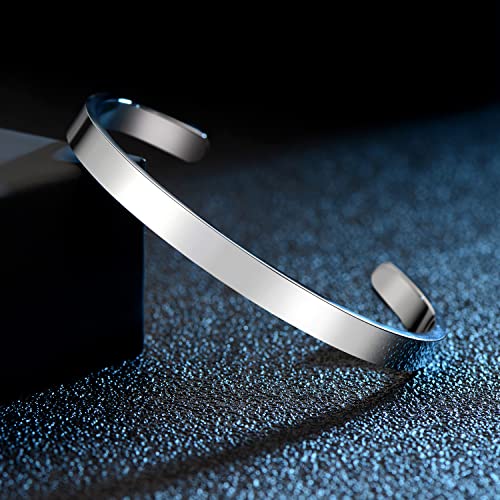 TONY & SANDY Inspirational Bracelets for Women Teen Girls Personalized Gifts for Daughter Granddaughter Mom Sister Friends Stainless Steel Engraved Cuff Birthday Easter Christmas - style: 0 - Beautiful girl, you can do amazing things