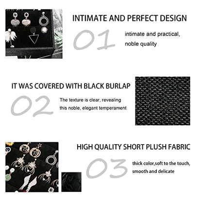 Julysky 2 Pcs/set Stackable Jewelry Organizer Trays，Earrings Tray+Earrings Tray, Jewelry Displays for Selling,Black - size: Earrings Tray + Earrings Tray