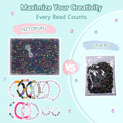 900Pcs Acrylic Letter Beads Alphabet Colorful Letter Black Cube Beads for Friendship Bracelets and Gifts Souvenir Jewelry Making(6 * 6mm Cube) - color: Colorful Black(Cube)