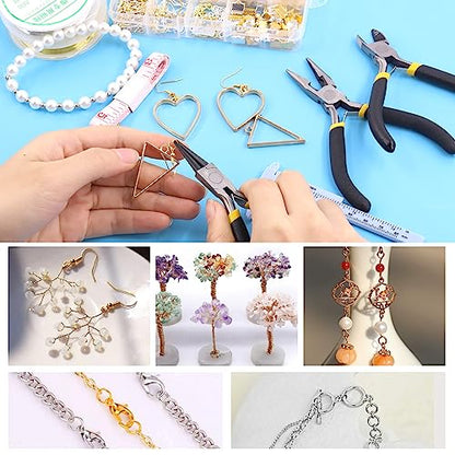 Glarks 951Pcs Making Supplies Kit with Jewelry Tools, Includes Pliers, Jewelry Wires, Jewelry Findings for Jewelry Making and Repair - size: 950pcs